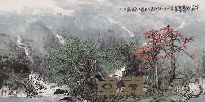 郝鹤君 山水 立轴 68×136cm